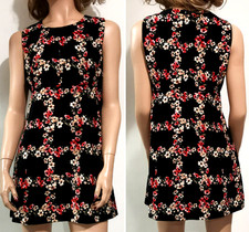 Dolce & Gabbana FW2012 Floral Print A-Line Velvet Short Dress IT40
