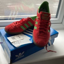 Adidas Originals Athen Red  Japan UK7 green adi suede colourway