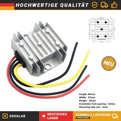 12V zu 24V Konverter Regler Converter Boost Auto DC Step Up Spannungswandler DEU