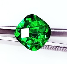 10 Ct Certified Natural Tsavorite Garnet Cushion Cut Loose Gemstone Gems A302