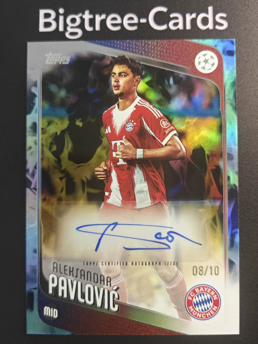 2025-26 Topps アレクサンダル・パヴロヴィッチ　サインシリアル10 2025-26 Topps Uefa Club Competitions - Aleksandar Pavlovic #BA-AP