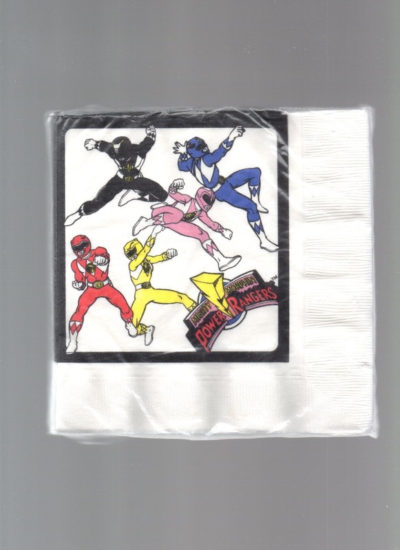 Vintage Mighty Morphin Power Rangers Party Napkins New Sealed 1994 Hallmark NEW