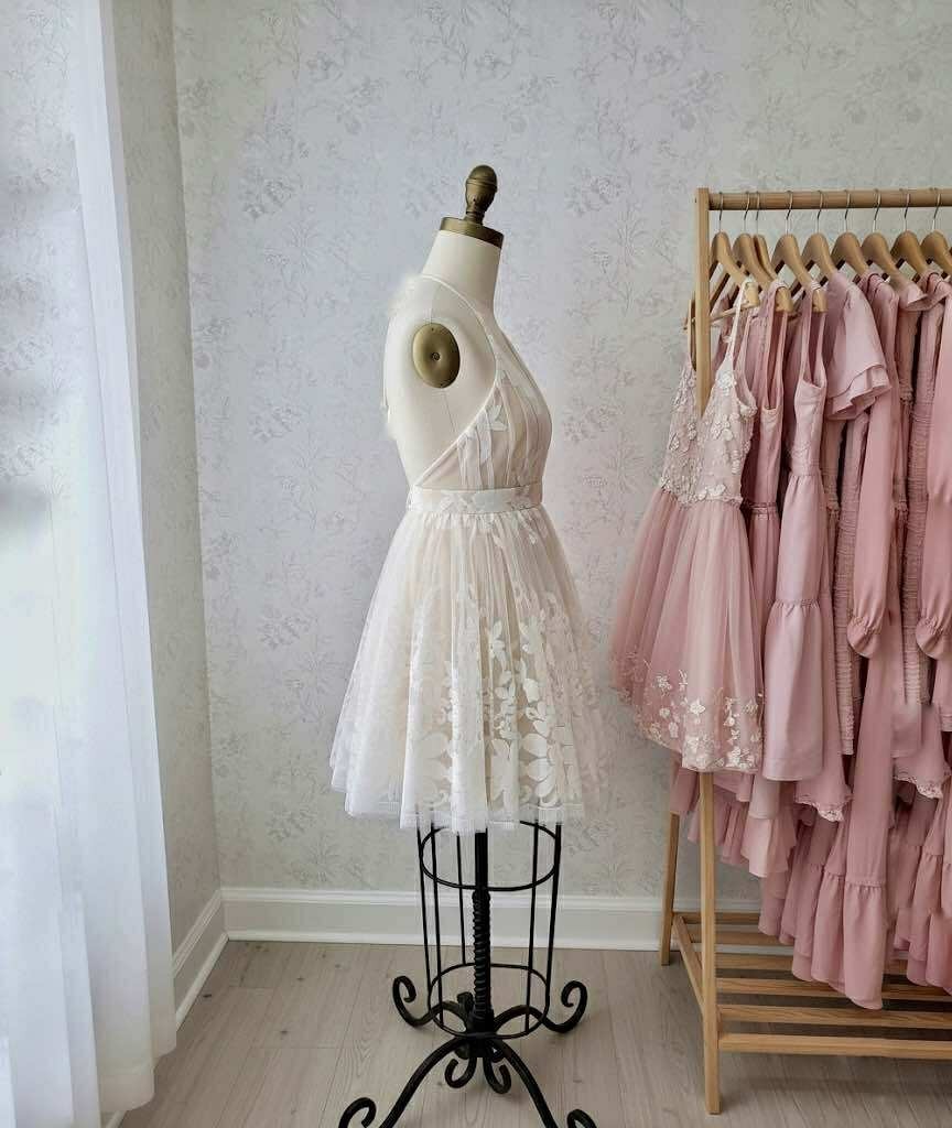 Ever After Elegant Mini Dress Prom View 4