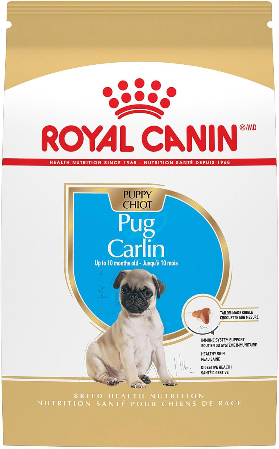 Pug Puppy Breed Specific Dry Dog Food, 2.5 Lb Bag