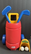 Little Tikes Totsports Toddler Golf Set : Rolling Caddy Cart w 2 Clubs  2 Balls