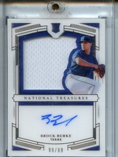 2020 Panini National Treasures #RSS-BU Brock Burke Rookie Silhouette Auto #/99