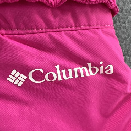 Columbia Ski Pants Youth Sz Large Pink Omni Heat Blue Bugaboo Snow - Picture 10 of 15