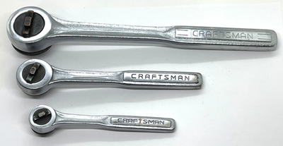 #ad #ad Vintage Craftsman Fine Tooth Thumbwheel Ratchet Set 1 4 3 8 amp; 1 2 Inch USA V $79.00