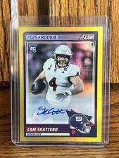 2025 Score Cam Skattebo #1 Gold Zone Autograph 24/50 RC New York Giants 🔥🔥
