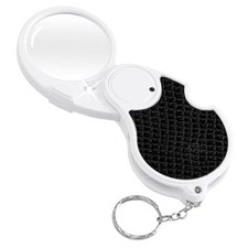 Magnifying Glass with Light, 5X Pocket Magnifier, Lightweight LED Black