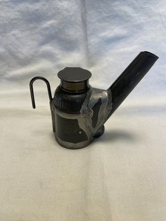 Antique Miners Oilwick Cap Lamp Stamped Trethaway Bros O'Keefe July 1 1896