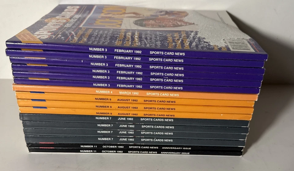 Lot of 16 Assorted 1992 Allan Kaye's Sports Cards News & Price Guides Magic Foto 2 de 4