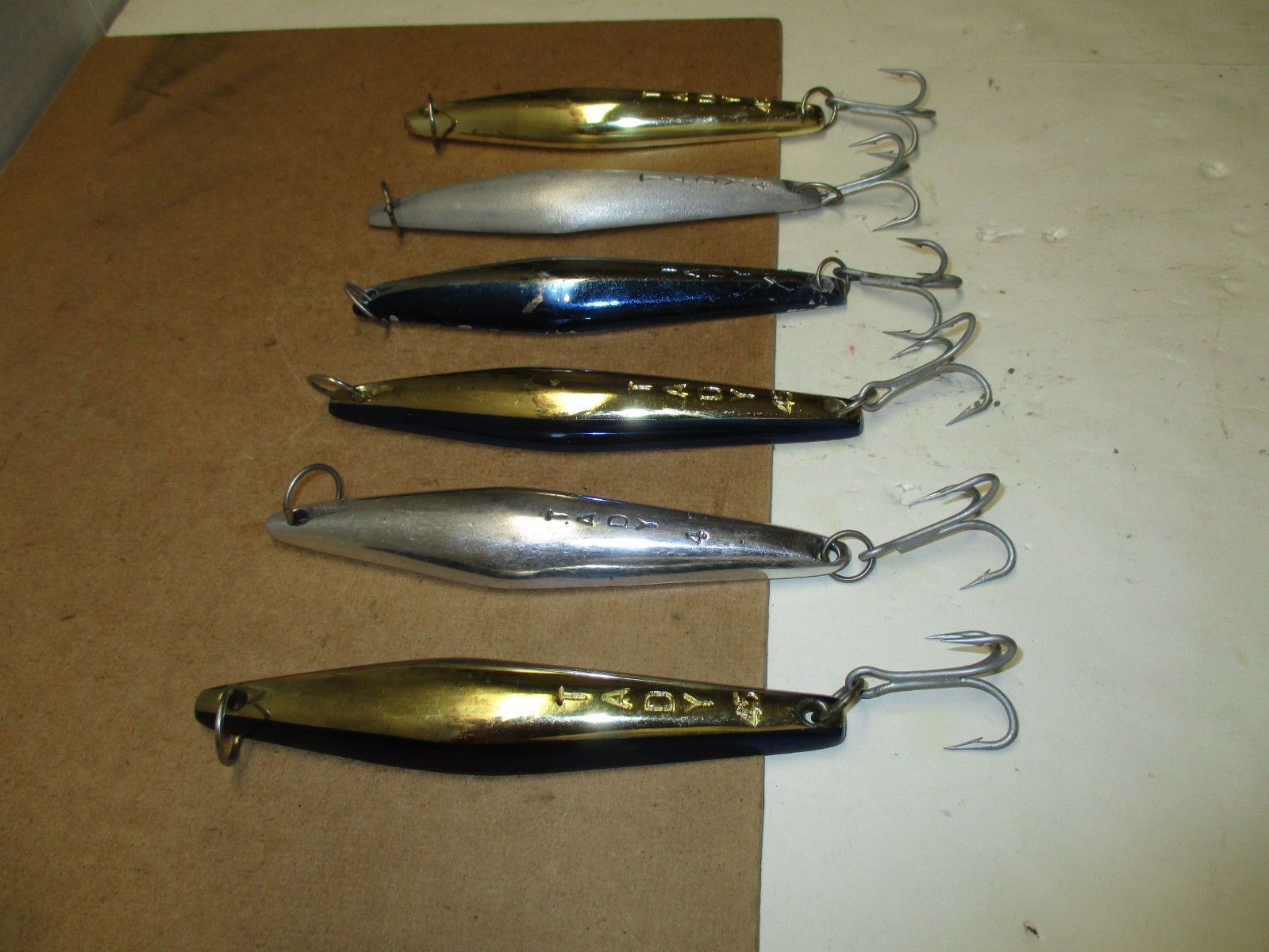 VINTAGE TUNA LURES **TADY 45s SURFACE JIGS SET OF 6 JIGS ** - Image 2