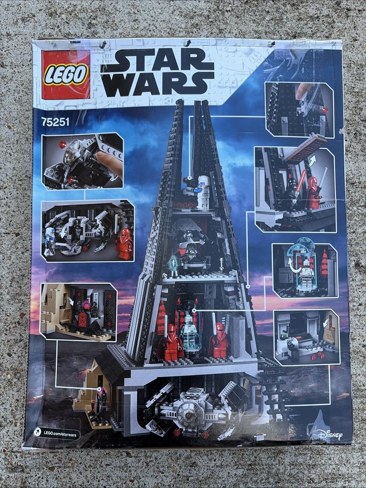 New Open Box 100% Complete Sealed Bags LEGO Star Wars Darth Vader's Castle 75251 - Image 3 of 4