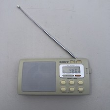 Sony ICF-M410V Liv Portable Radio AM FM Weather TV 4 Band Clock Tested Working