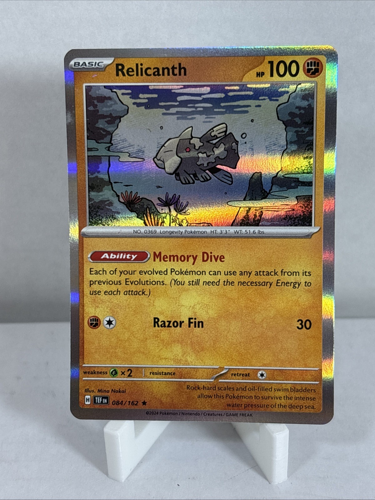 Relicanth - Holo - 84/162 Temporal Forces - Pokemon TCG - Rare