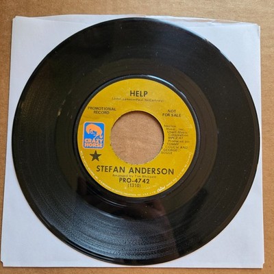 STEFAN ANDERSON Help/I Feel Better Now PROMO SOUL 45 Record Vinyl BEATLES Cover