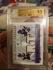 2007 SP Dual Rookie Threads Adrian Peterson, Sidney Rice #DRT-PR (MEM, RC)