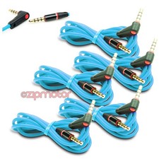 5X 4FT 3.5MM AUX L M/M AUDIO CABLE AQUA BLUE FOR LG OPTIMUS G2 HTC ONE MOTO X G