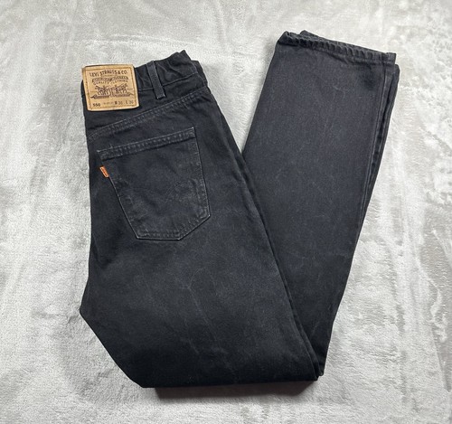 Vtg 90s Orange Tab Levi’s 550 Relaxed Jeans 36x36 (Actual 34x36) Black USA 1997