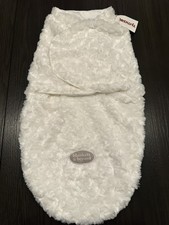 NWT Blankets Beyond White Rosette Swirl Swaddle Sack Infant Sleep Bag Plush