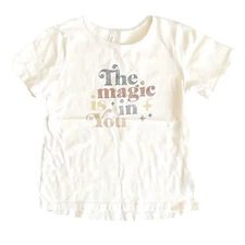 Rylee + Cru Basic Tee The Magic Is In You Shirt Kids Size 4-5 Years Top