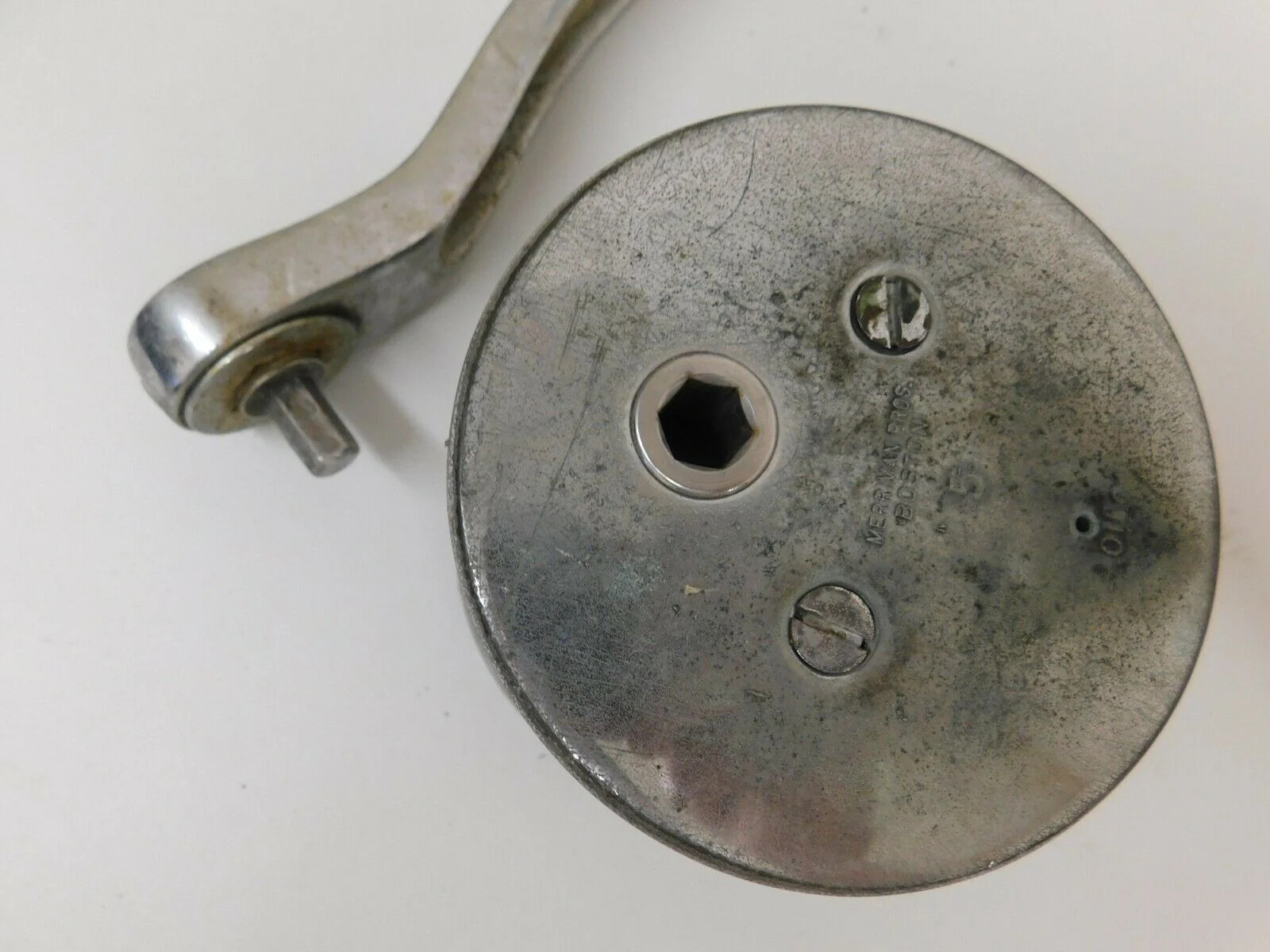 Merriman Bros #5 Chrome Plated Bronze Winch Set (2) with Handles (2)