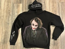 Batman The Dark Knight Joker DC Comics Men  s L Black Hoodie All Over Print