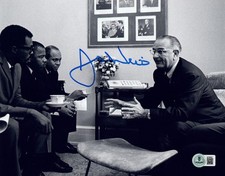 John Lewis Signed Autograph 8x10 Photo Civil Rights Selma March MLK Beckett COA