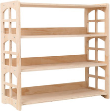 Montessori 4-Tier Bookshelf  Toy Organizer for Kids Room - Safe  Sturdy
