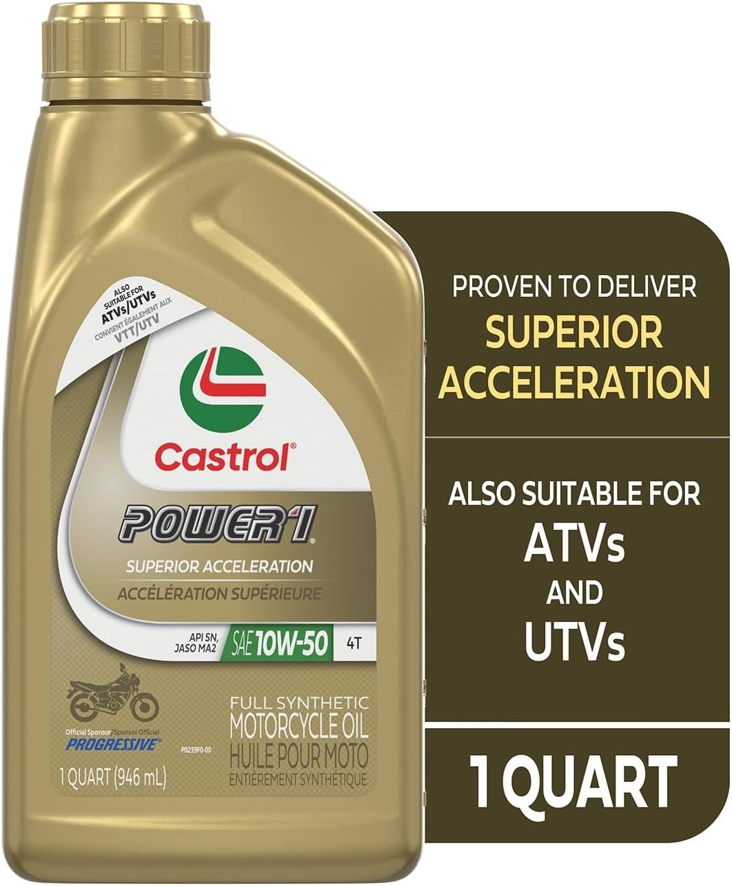 Power1 4T 10W-50 Full Synthetic Oil - Trizone Technology for Maximum Engine Care