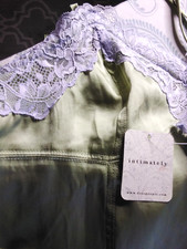 Free people intimately slip nightgown blue lace green size XL NWT