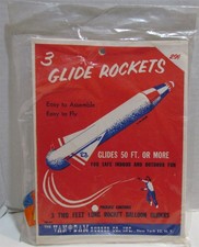 1960's 3 Glide Rockets Kit, Thor Missile, Van Dam Rubber Co. SEALED