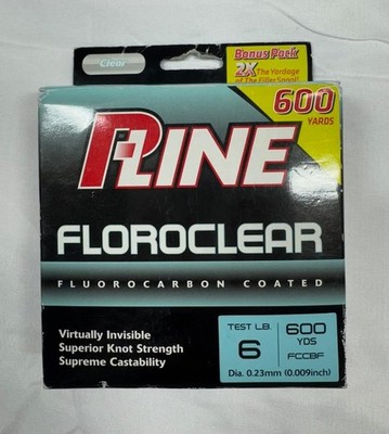 P-LINE ' FLOROCLEAR FISHING LINE ' 600 YDS - 6 LBS ' CLEAR ' VIRTUALLY INVISABLE