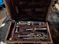 Antique 1920's The Pedler Co Elkhart Ind Clarinet w/Case Parts or Restoration