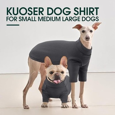 Kuoser Hundepullover, Strick-Hundepyjama mit langen Ärmeln, Kuscheln Gr. M
