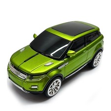 Wireless Car Mouse SUV Shaped Optical Computer Mice LED Headlights Green