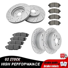 Front Rear Disc Brake Rotors + Ceramic Pads for Subaru Impreza Crosstrek 18 - 23