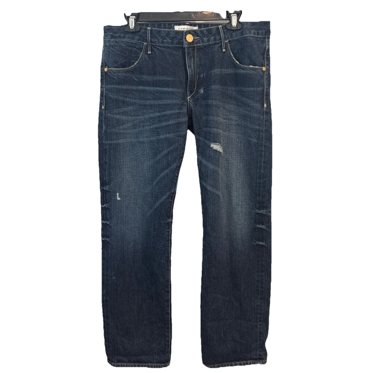 Ellos Women's Plus Size 5-pocket Wide Leg Jeans - 20, Dark Stonewash