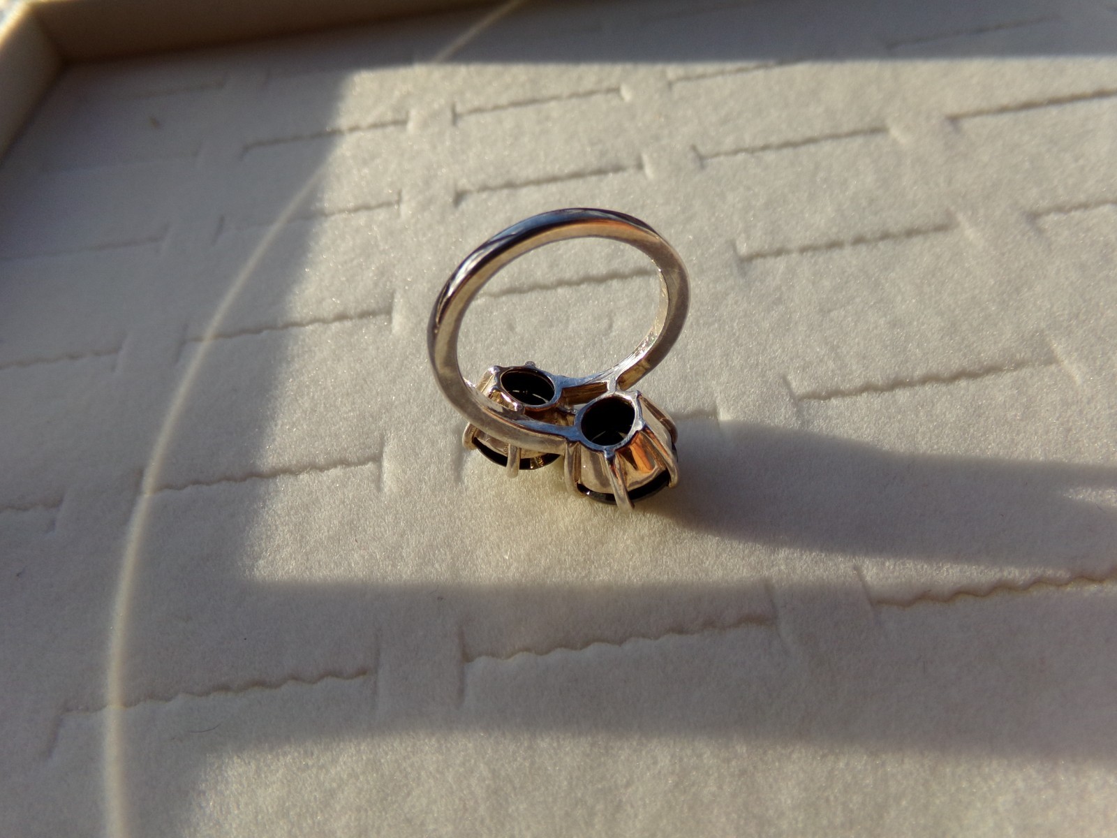 Black Stone Solid Sterling Silver 925 Ring Size 7… - image 4