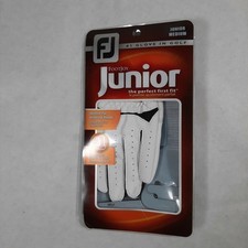FJ Footjoy JUNIOR The Perfect First Fit White Left Golf Glove Junior Medium NEW
