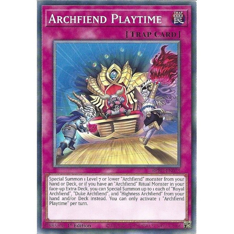 BPRO-EN073 Archfiend Playtime : Common Card : 1st Edition : YuGiOh TCG