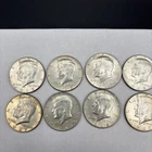 Lot of Eight Kennedy Half Dollar Coins 40% Silver 1967 And 1968