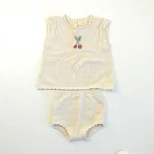 Rylee + Cru Scallop Knit Baby Set Cherry 18-24 Months Soft Cozy Knitwear