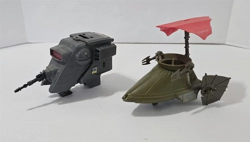 X-909 VINTAGE 1980'S KENNER STAR WARS MINI RIGS DESERT SKIFF & INT-4 INTERCEPTOR