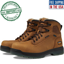 Men's Ariat Turbo 6" Waterproof Carbon Toe Work Boots Aged Bark, D - Medium