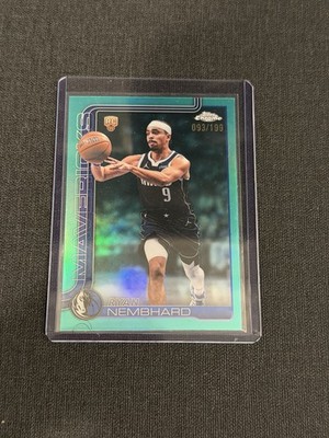 25-26 Topps Chrome Update Basketball Ryan Nembhard Aqua basketball RC /199