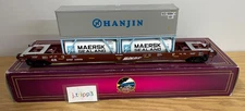 MTH 20-95074 BNSF Husky Stack Car O Scale Train Intermodal Maersk ISO Containers