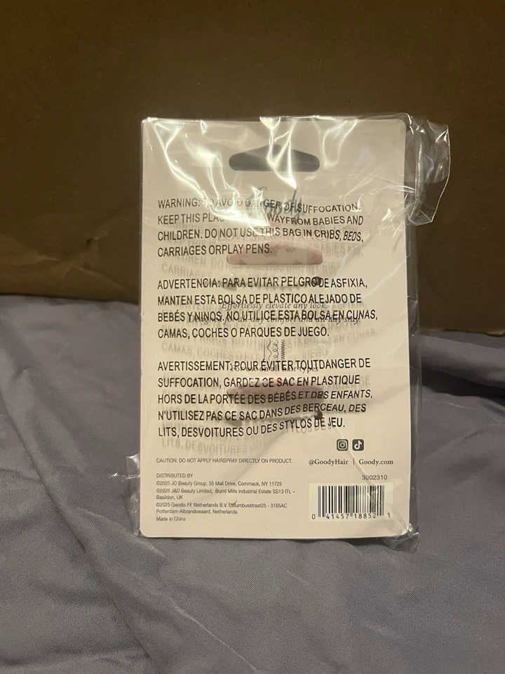 Goody x LoveShackFancy Small Claw Clips - Rosa Beaux & English Ivy Pink - Image 2 of 2