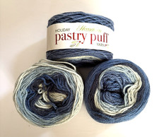 3 Herrschners Holiday Pastry Puff Yarn 0007 COOL CHRSTM Acrylic Wood 4.9 oz